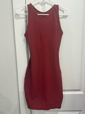 Lululemon Sleeveless Ribbed Dress - Deep Red